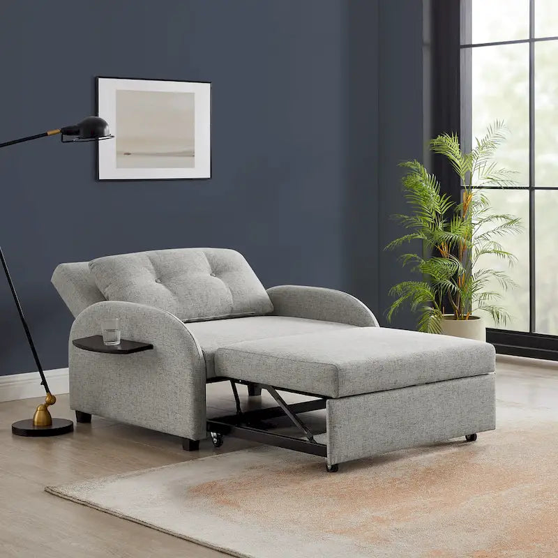 Cama convertible ancha tapizada Scarboro Grey