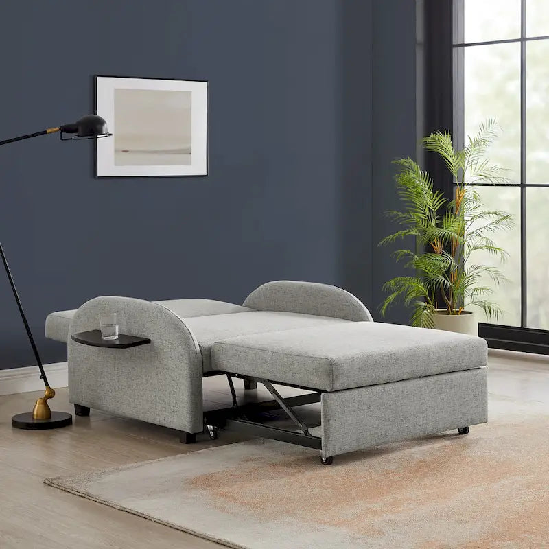 Cama convertible ancha tapizada Scarboro Grey