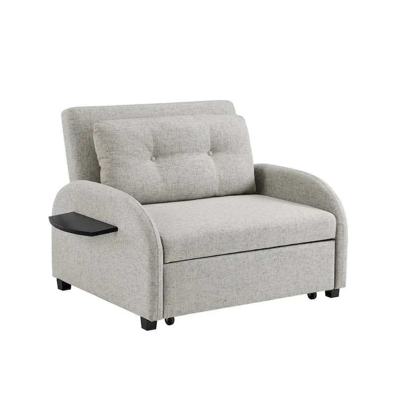 Cama convertible ancha tapizada Scarboro Grey