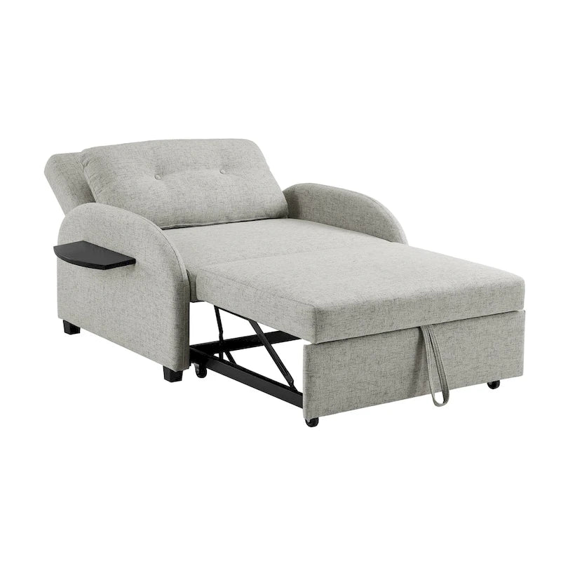 Cama convertible ancha tapizada Scarboro Grey