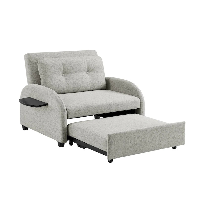 Cama convertible ancha tapizada Scarboro Grey