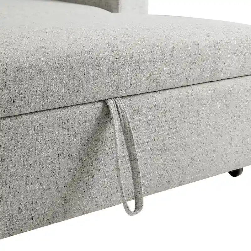 Cama convertible ancha tapizada Scarboro Grey