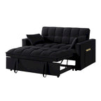 Sofá Cama Biplaza Convertible de Terciopelo Gris / Negro / Azul / Gris Topo, 4 en 1, Capacidad 250 kg