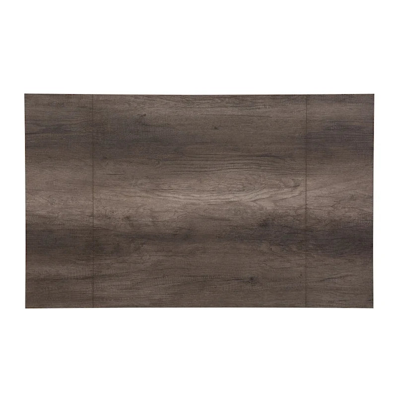 Mesa de comedor gris con alas abatibles, capacidad 2–4 personas
