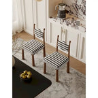 Silla de comedor White Teddy / Blanco Negro / Verde Terciopelo con respaldo ondulado, juego de 2