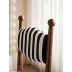 Silla de comedor White Teddy / Blanco Negro / Verde Terciopelo con respaldo ondulado, juego de 2