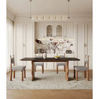 Silla de comedor White Teddy / Blanco Negro / Verde Terciopelo con respaldo ondulado, juego de 2